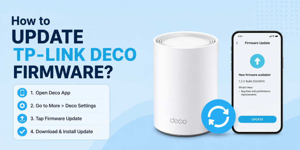 How to update the tplink deco firmware?